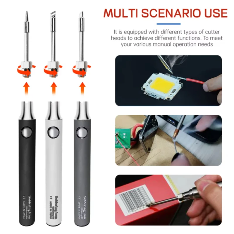 5V portable rechargeable pen Temperature control DIY welding equipment 10W USB wireless lithium battery soldering iron