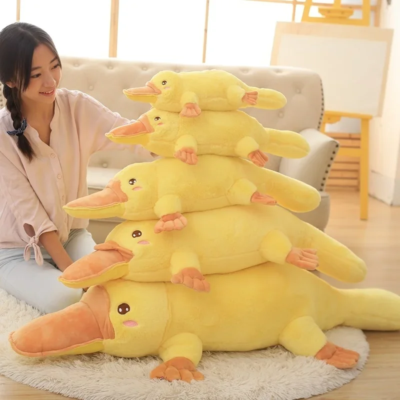 Cute Platypus Plush Toy Pillow Cushion Siesta Papa Pillow Cute Puppet Doll Long Mouth Duck Pillow Little Yellow Duckling Doll Va