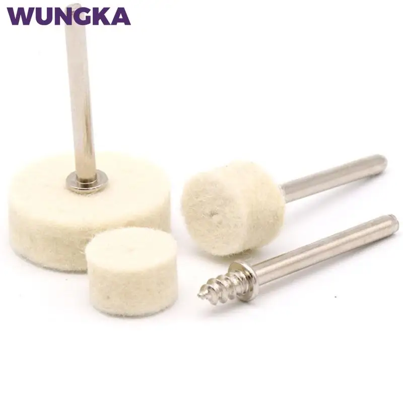 33Pcs Wool Felt Abrasive Buffing Wheel Grinding Sanding Head 3mm Shank For Dremel Drill Rotary Tool Polishing Brush