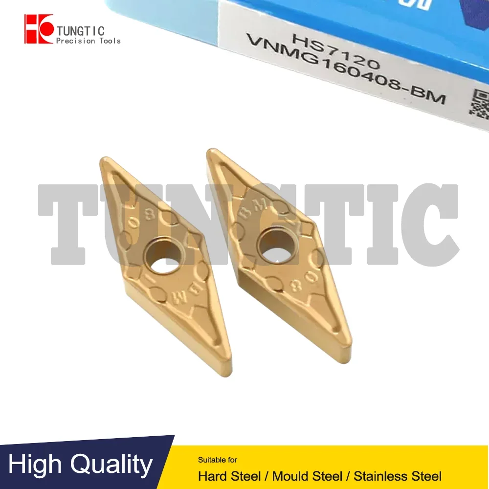 

VNMG160404-BM VNMG160408-BM VNMG160412-BM Carbide Turning Tools Lathe Cutter Inserts PVD for Stainless Steel and Iron