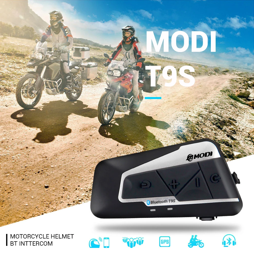 

HEROBIKER 1200M BT Motorcycle Helmet Intercom Waterproof Wireless Bluetooth Moto Headset Interphone with FM Radio for 2 Rides