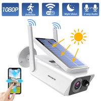 Solar IP Camera Wifi Battery Solar Powered Security Camera PIR 1080P Two-Way Audio Wireless Security PIR Detection IP Camera 2MP