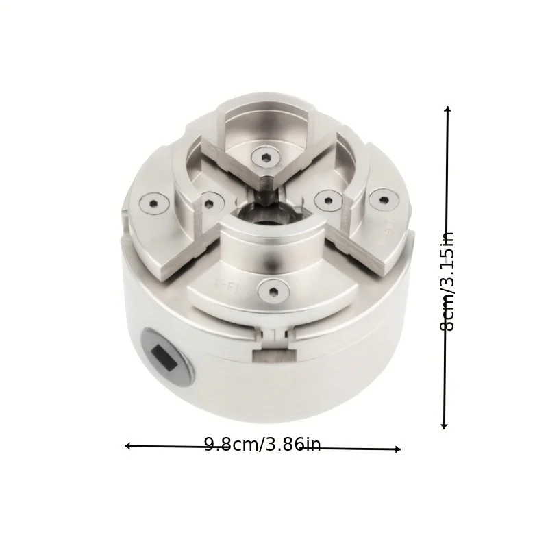 M33 4-Jaw Precision Self-Centering Woodturning Chuck Jaws Wood Lathe Accessories for Bowls Vases Key Chuck Turning Tool