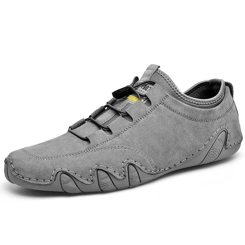 Heren Schoenen Casual Sneakers Lente Herfst Nieuwe Mode Effen Lederen Schoenen Formele Zakelijke Sport Licht Ademende Elastische Top Schoenen