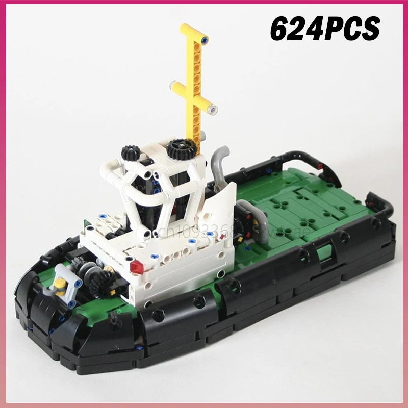 

624 шт. MOC-241764 гавань, буксир, корабль, сосуды, модель парусной лодки, строительные блоки, кирпичи, креативная игрушка для детей, рождественский подарок