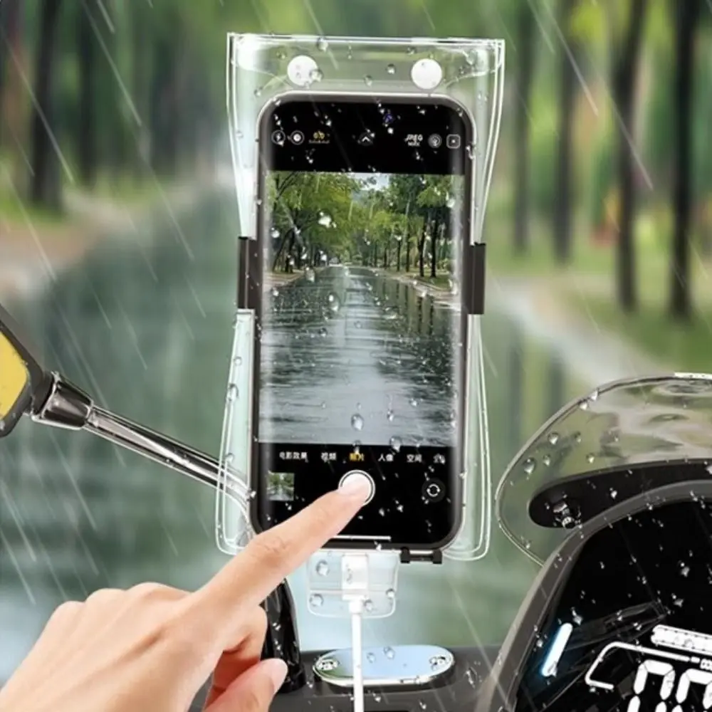 10PCS PVC Transparent Phone Pouch Transparent Touchable Waterproof Phone Covers High Sensitivity Rainproof Swimming Phone Bags