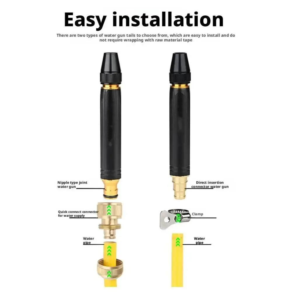 แบบพกพาล้างรถหัวฉีดปรับโดยตรงสเปรย์หัวฉีดสเปรย์โดยตรงน้ําหนักเบาแรงดันสูงสวนรดน้ําท่อ Home Use