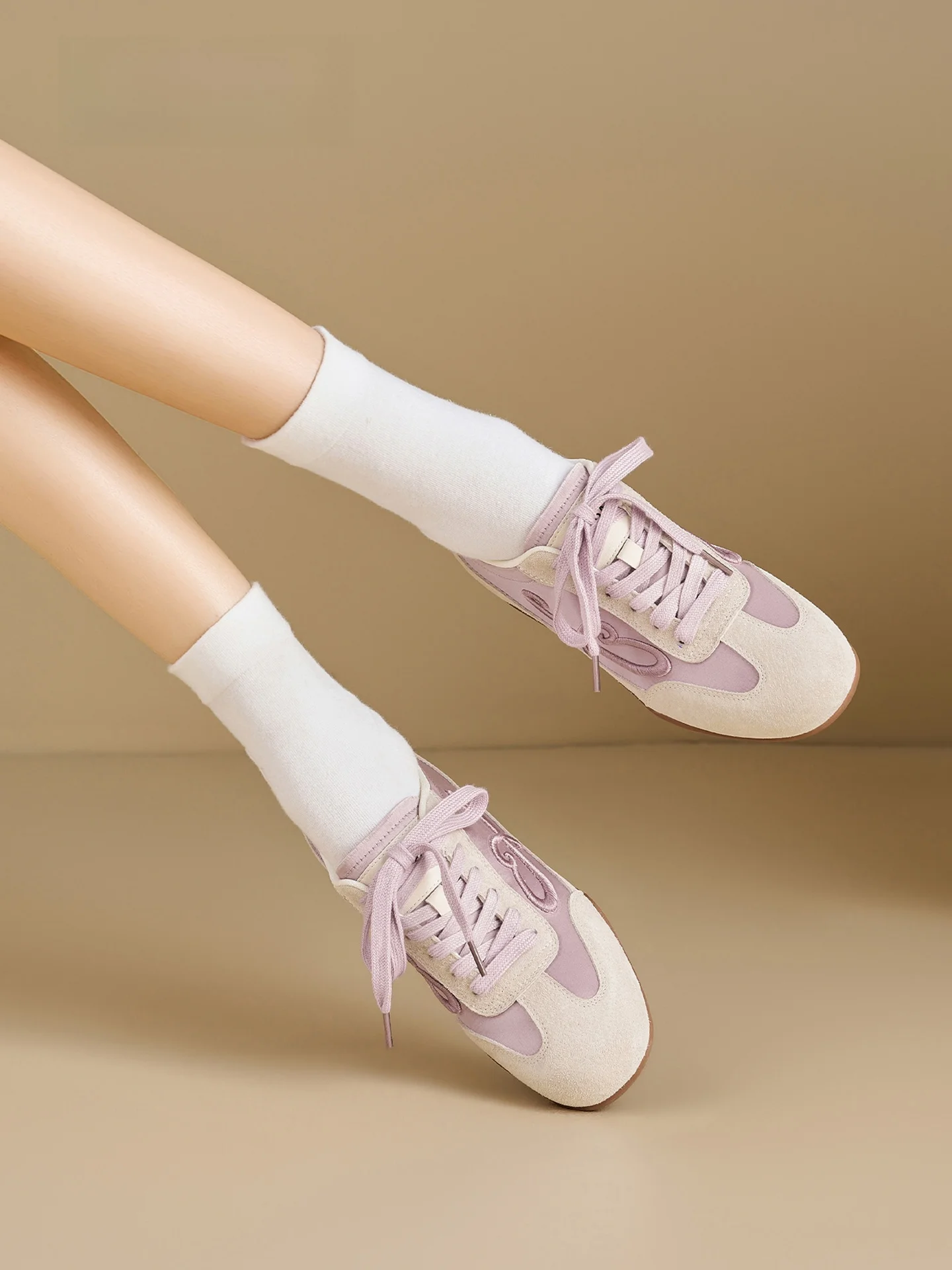 

Agsdon Ballet Flat Shoes Women's Casual Sporty Low Top round Toe Rubber Outsole Summer 2026 New Style Versatile Leisure Sneakers