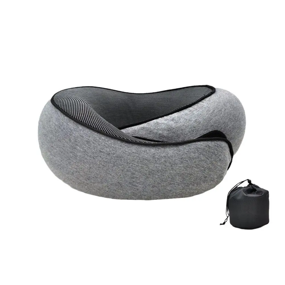 

Adjustable U-Shaped Memory Foam Travel Neck Pillow for Car, Airplane, and Portable Headrest Support During Sleep