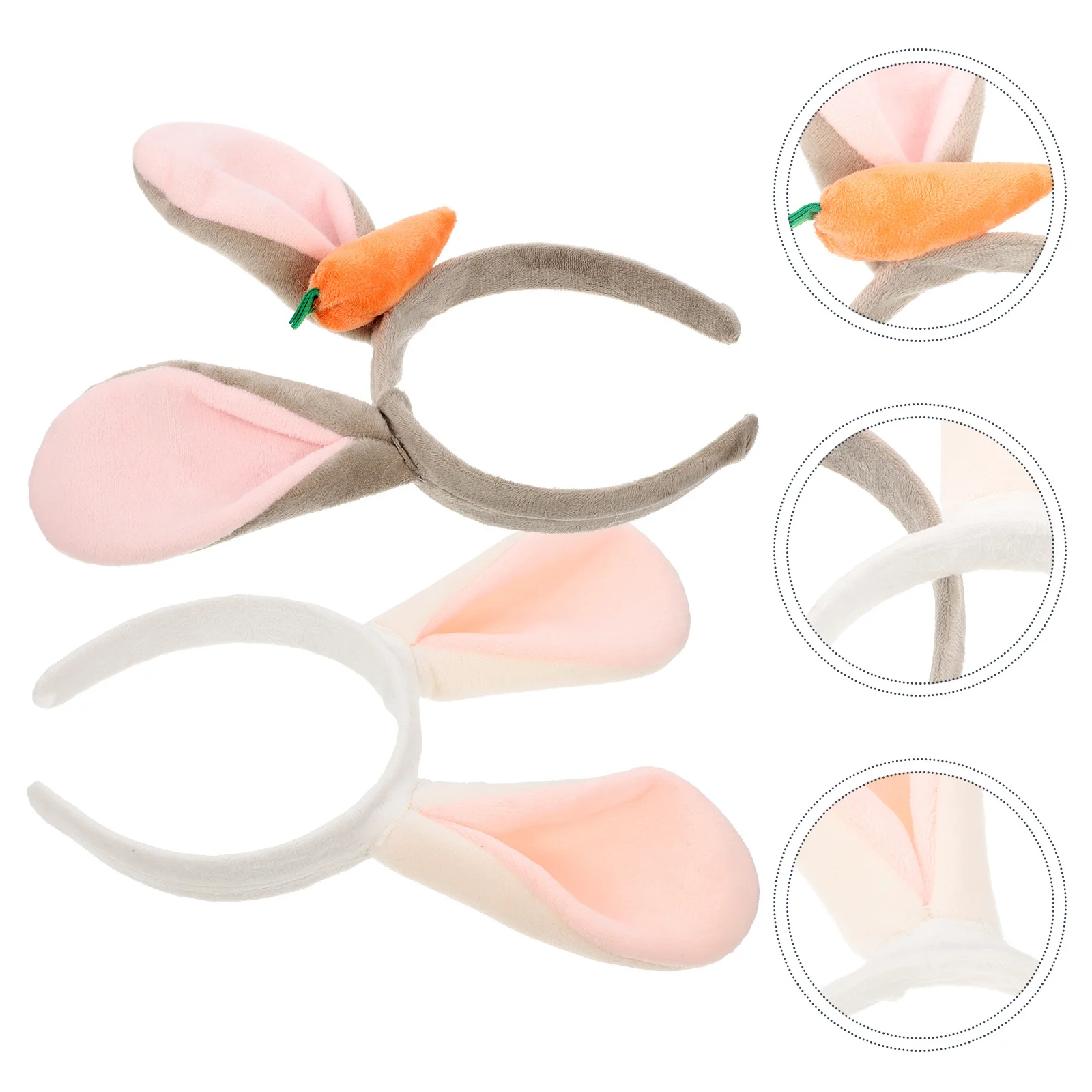 

2Pcs Cartoon Rabbit Headband Exquisite Party Headdress Ideal for Cosplay Festival Gathering Special Occasion Wear