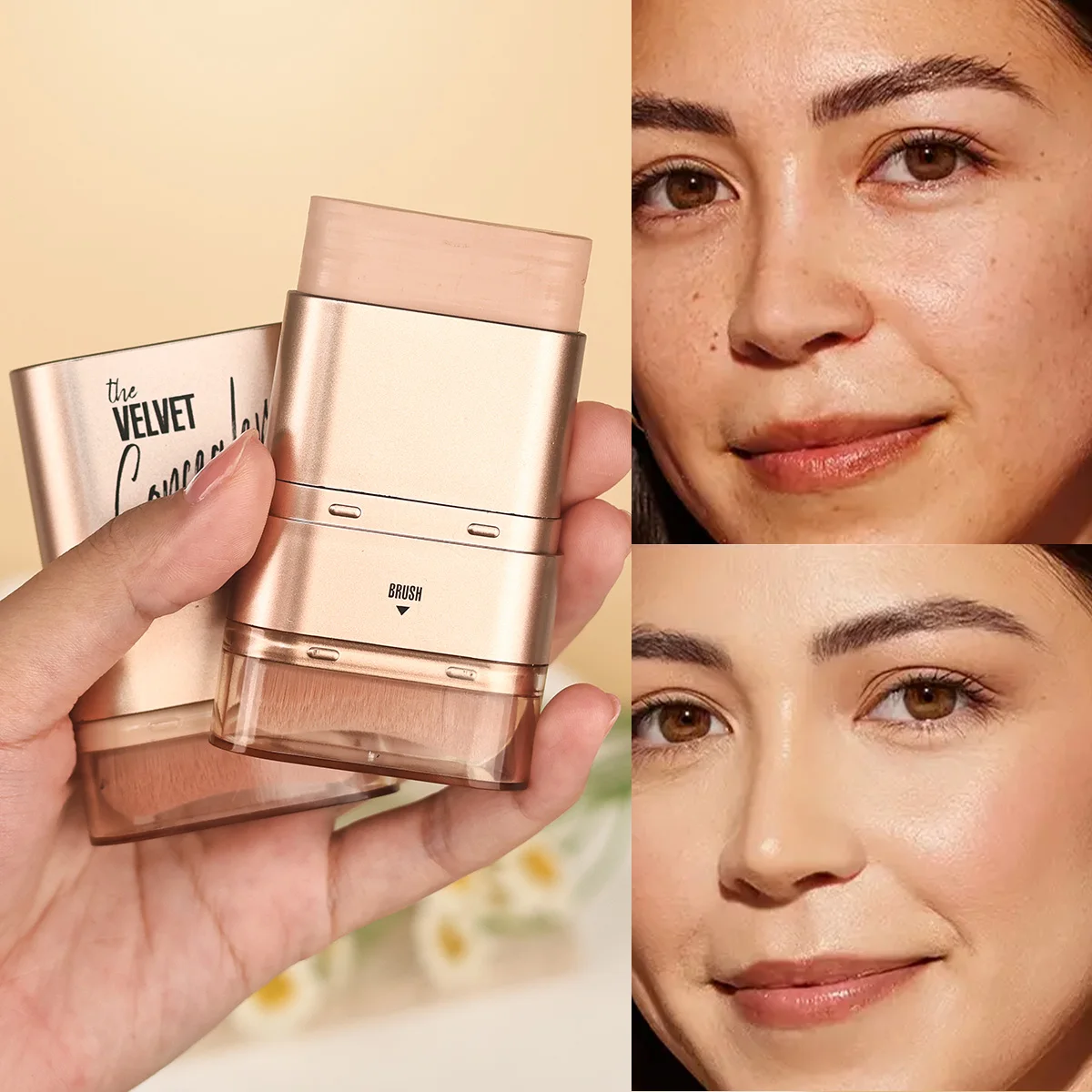 Face Foundation Contour Stick Long-wear Lightweight Brighten Stick Face Concealer Blemish Contouring Beauty Makeup