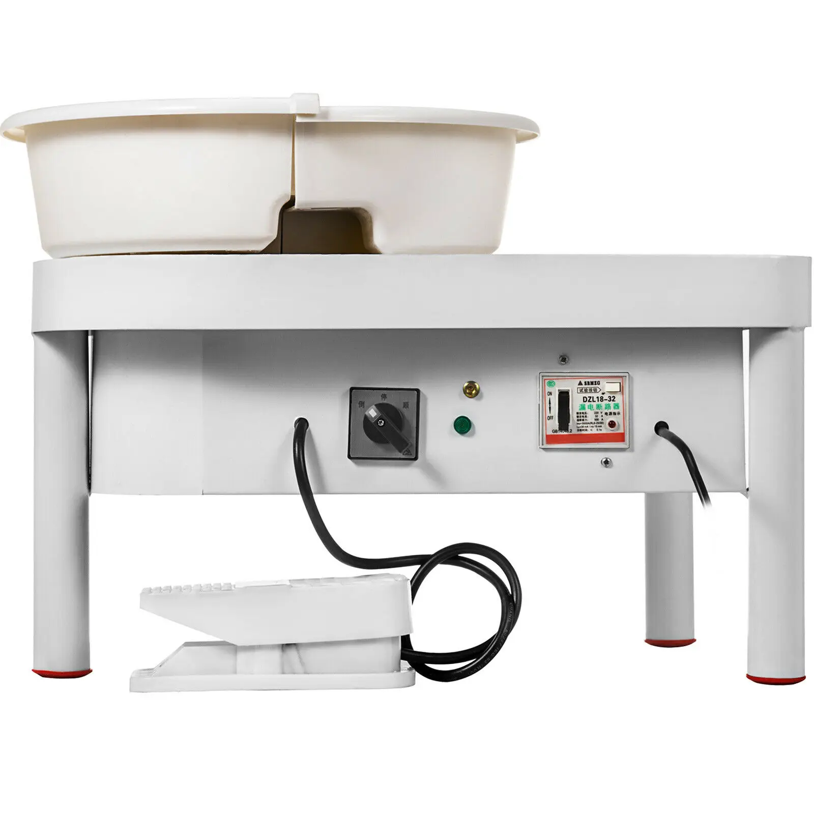 SIHAO 220V 350W Electric Pottery Wheel Lathes Forming Machine Clay Ceramic Wheel Machine Lift Legs Adjustable Foot Pedal