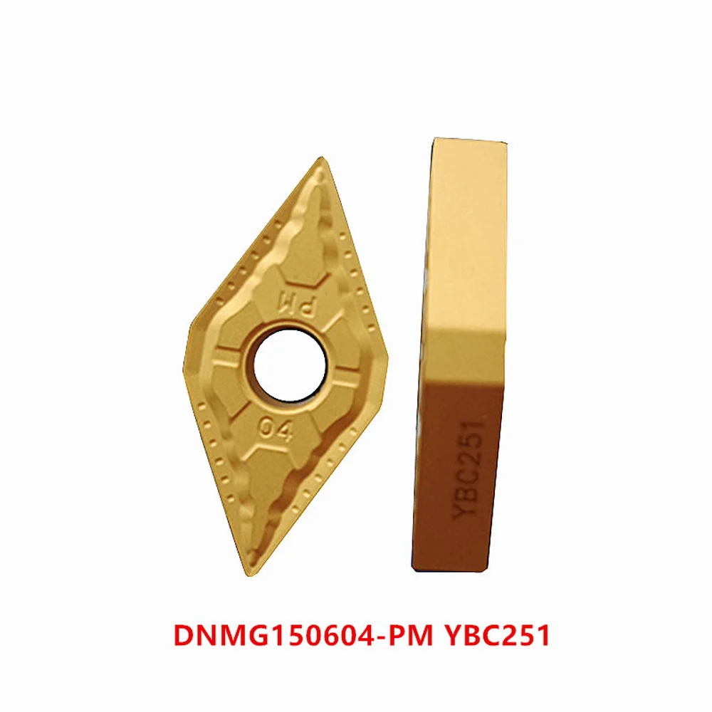 10P DNMG150604,DNMG1150608,DNMG150612-PM,DNMG150608-DM,DNMG150612 YBC251 CNC Lathe Tool Turning Carbide Insert For  Steel