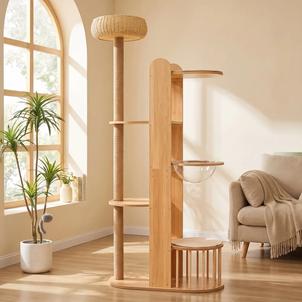 Modern Cat Tree Tower for Indoor Cats with Sisal Scratching Posts and Resting Perches Multiple Sizes and Styles