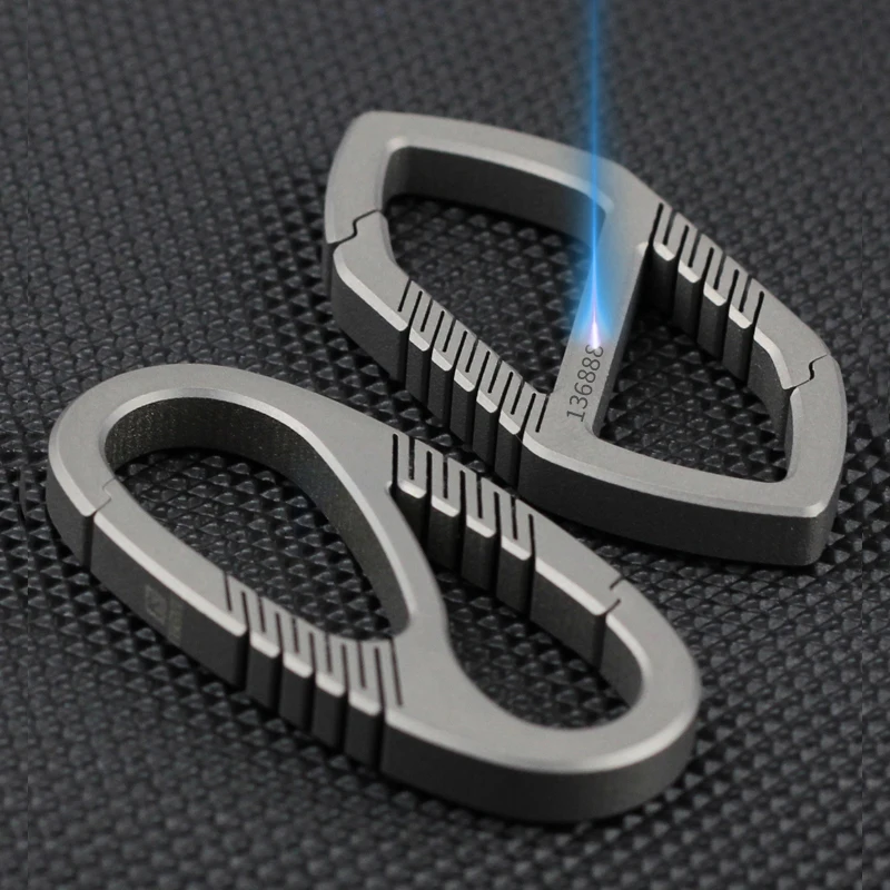 Titanium Premium Key Chain Holder Men Woman Super Lightweight  Car Titanium Keychain Buckle Carbine Key Rings EDC Christmas Gift