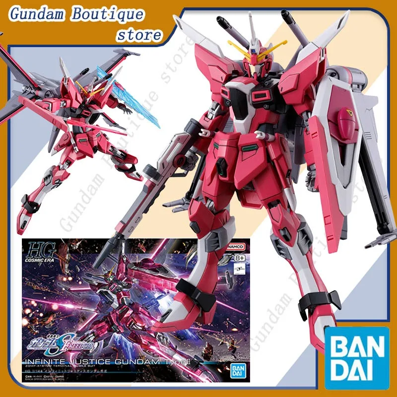 

Bandai Genuine INFINITE JUSTICE GUNDAM TypeⅡ HG Anime Action Figure Robot Collectible Assembly Model Toys Ornament Gift Children