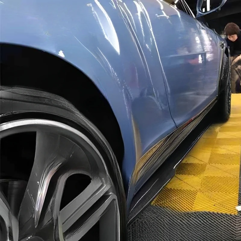For  Bentley Continental GT 2012-2017 Modified Small Surround Carbon Fiber Pair of Side Skirts view 2