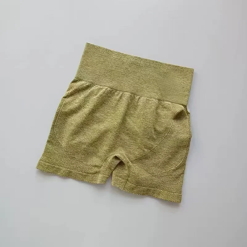 Nahtlose Yoga-Shorts mit hoher Taille und Po-Lift-Effekt für Damen, Anti-Exposition, schnelltrocknend, dehnbar, für Fitness, Radfahren und Workout – Detail 15