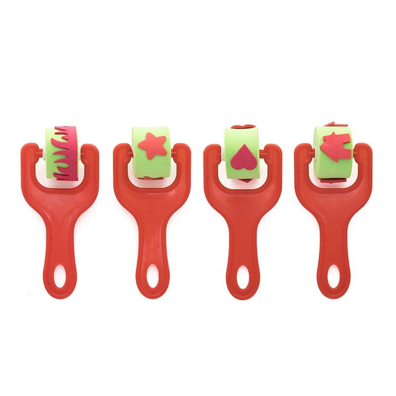 ชุดของเล่นเพื่อการศึกษาพิมพ์ฟองน้ำตราประทับฟองน้ำสำหรับเด็กชุดอุปกรณ์ระบายสีกราฟฟิตีของเล่นเพื่อการศึกษาปฐมวัย