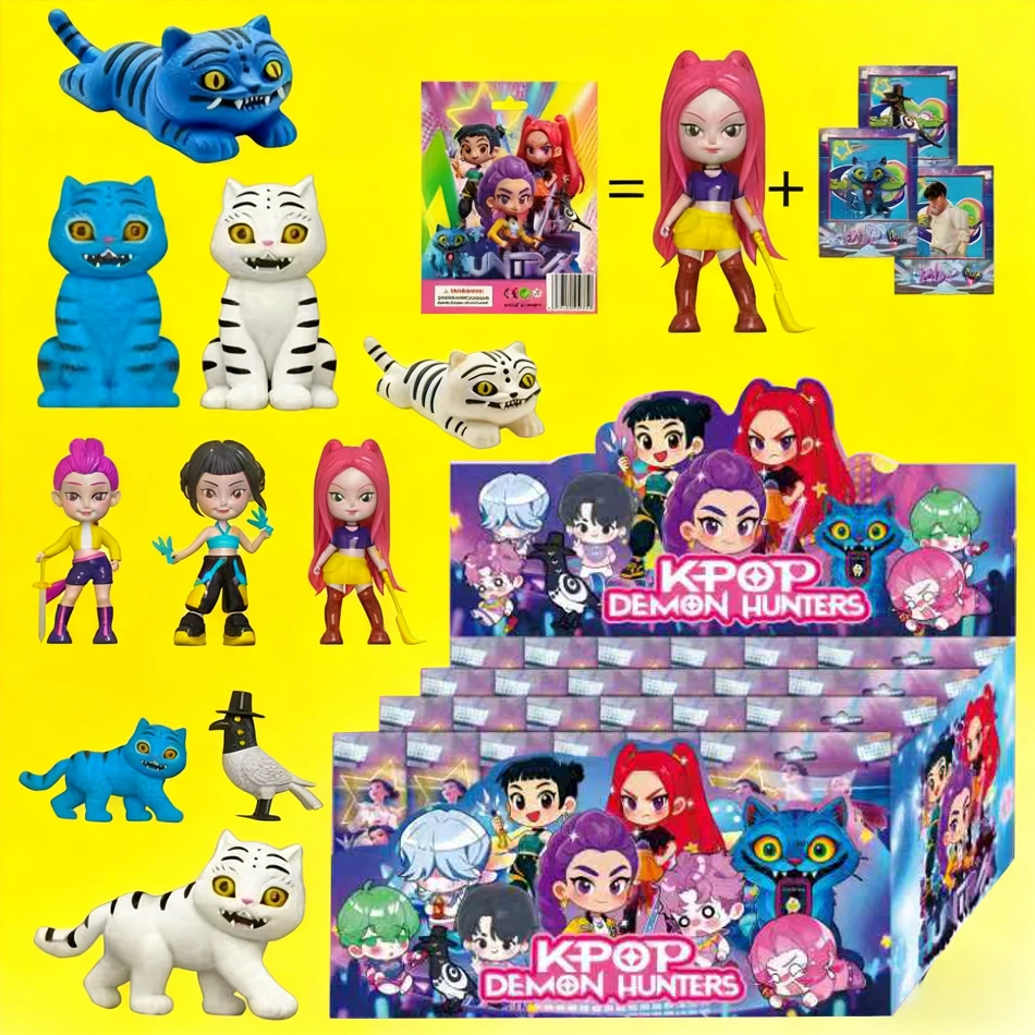 Kpop الشيطان هنتر صندوق 1-12 قطعة تمثال صغير تحصيل سطح المكتب زينة مروحة هدية فكرة متعة تجربة فتح الملاكمة