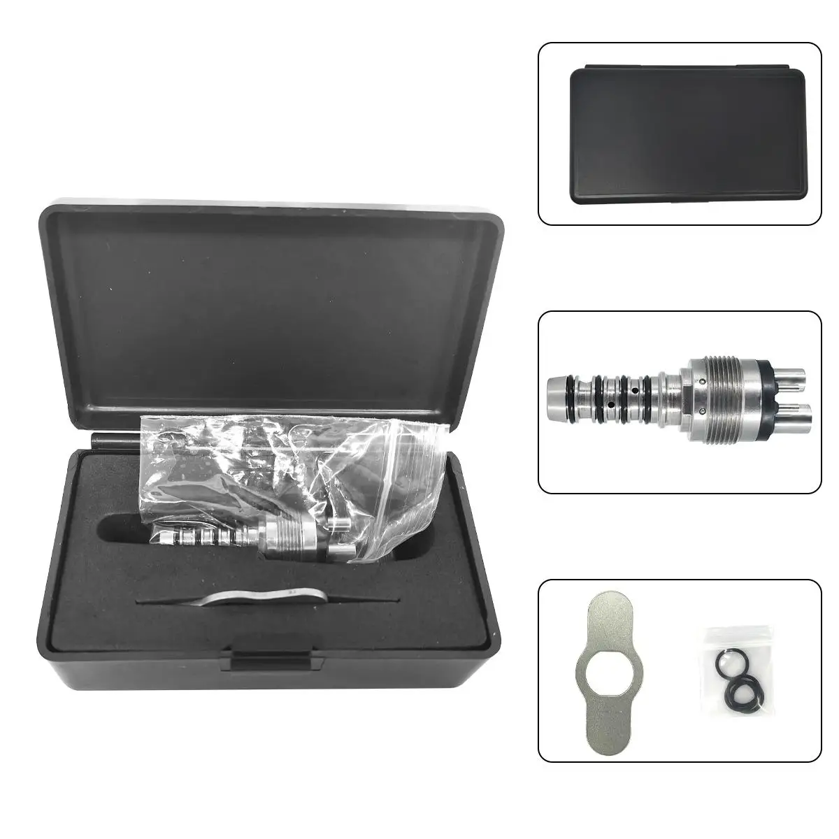 Universal 4-Hole Dental Coupler for Sirona, High Quality Quick Connect Adapter for Air Water Syringe Repair Parts