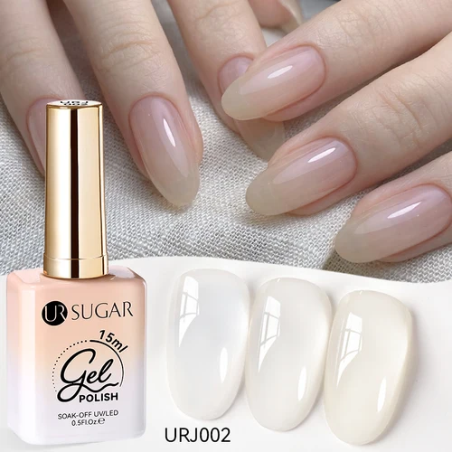 Imagen 2 del producto UR SUGAR uñas semipermanentel gel uv uñaspara uñas, barniz de Color translúcido blanco lechoso para manicura, 15ml, última moda esmalte uñas semipermanente gel para uñas todo para uñas material de manicura