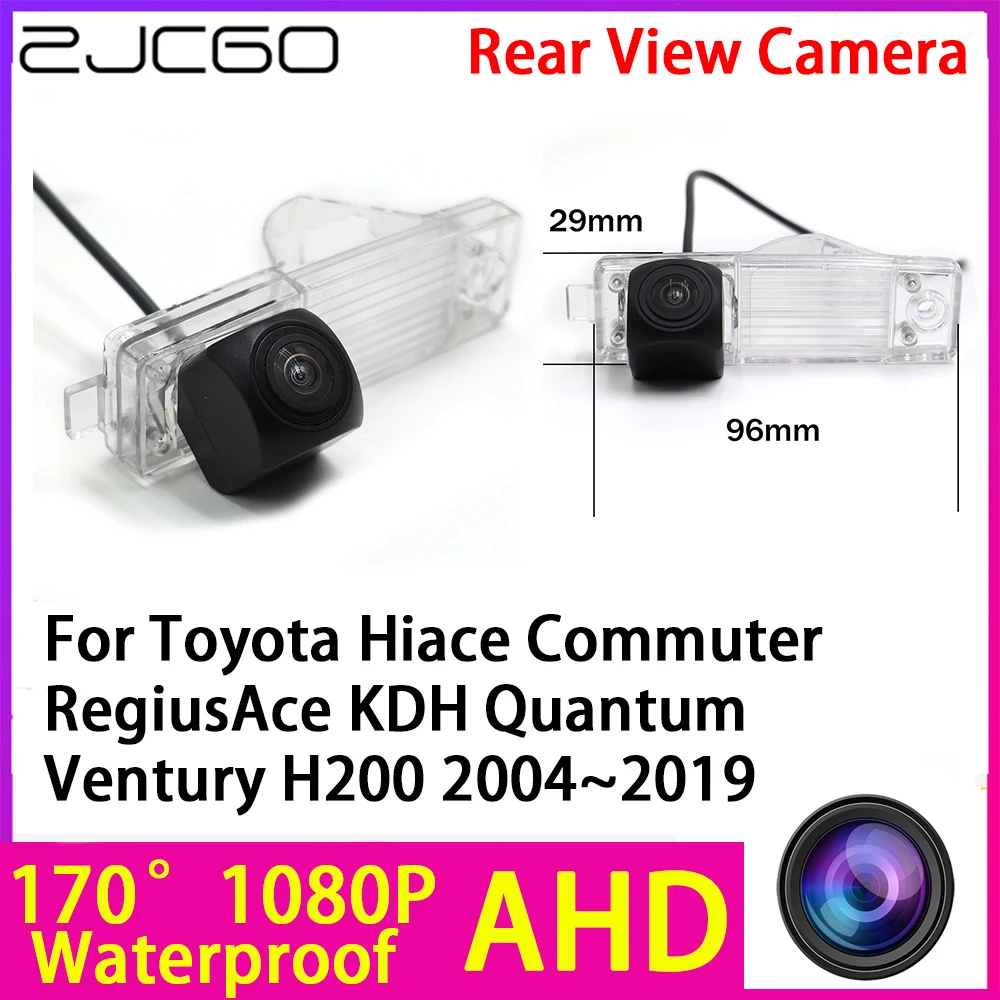 

ZJCGO AHD 1080P Reverse Rear View Camera Night Vision for Toyota Hiace Commuter RegiusAce KDH Quantum Ventury H200 2004~2019