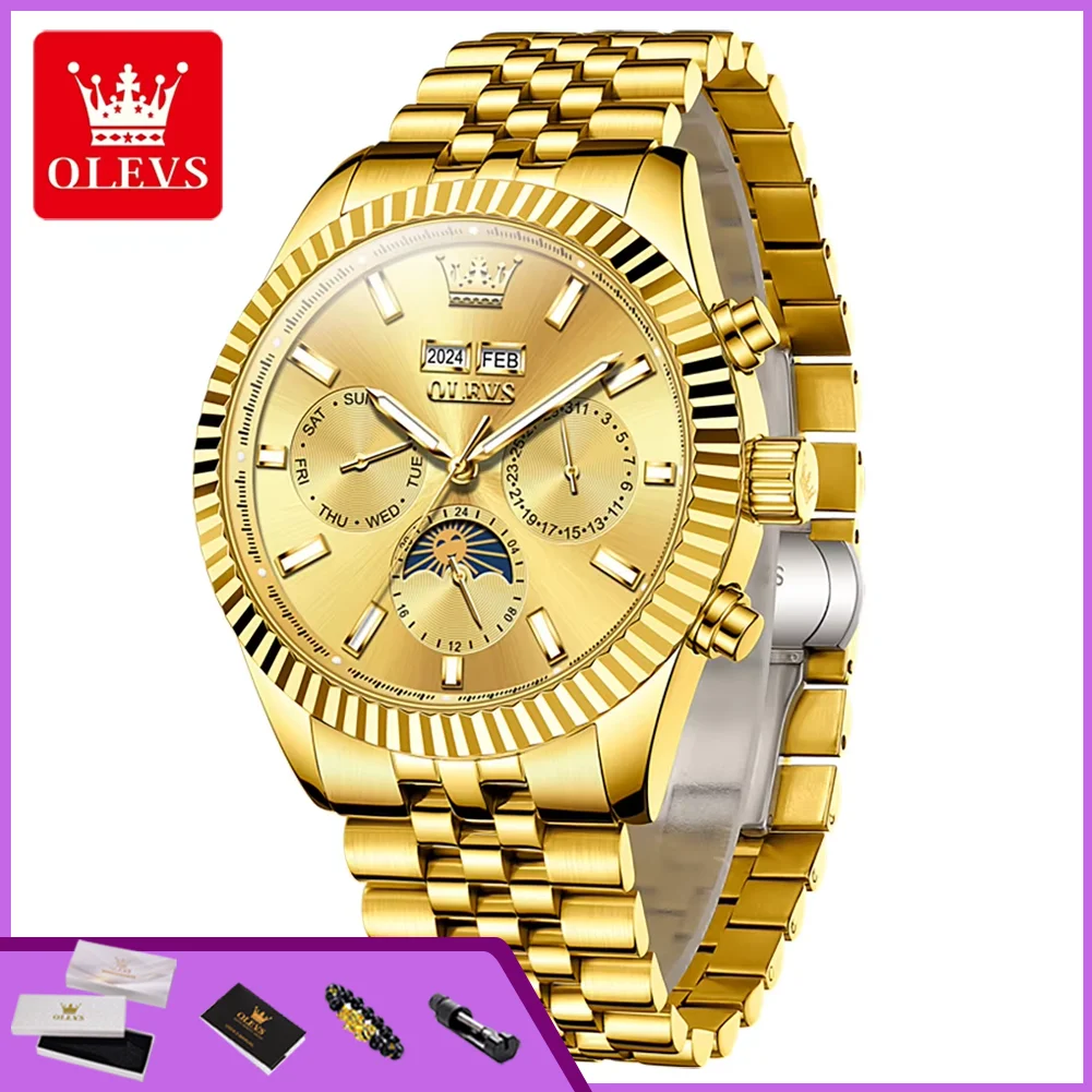 Luxury Watch Hd - OLEVS 6688 Orologio Automatico da Uomo,