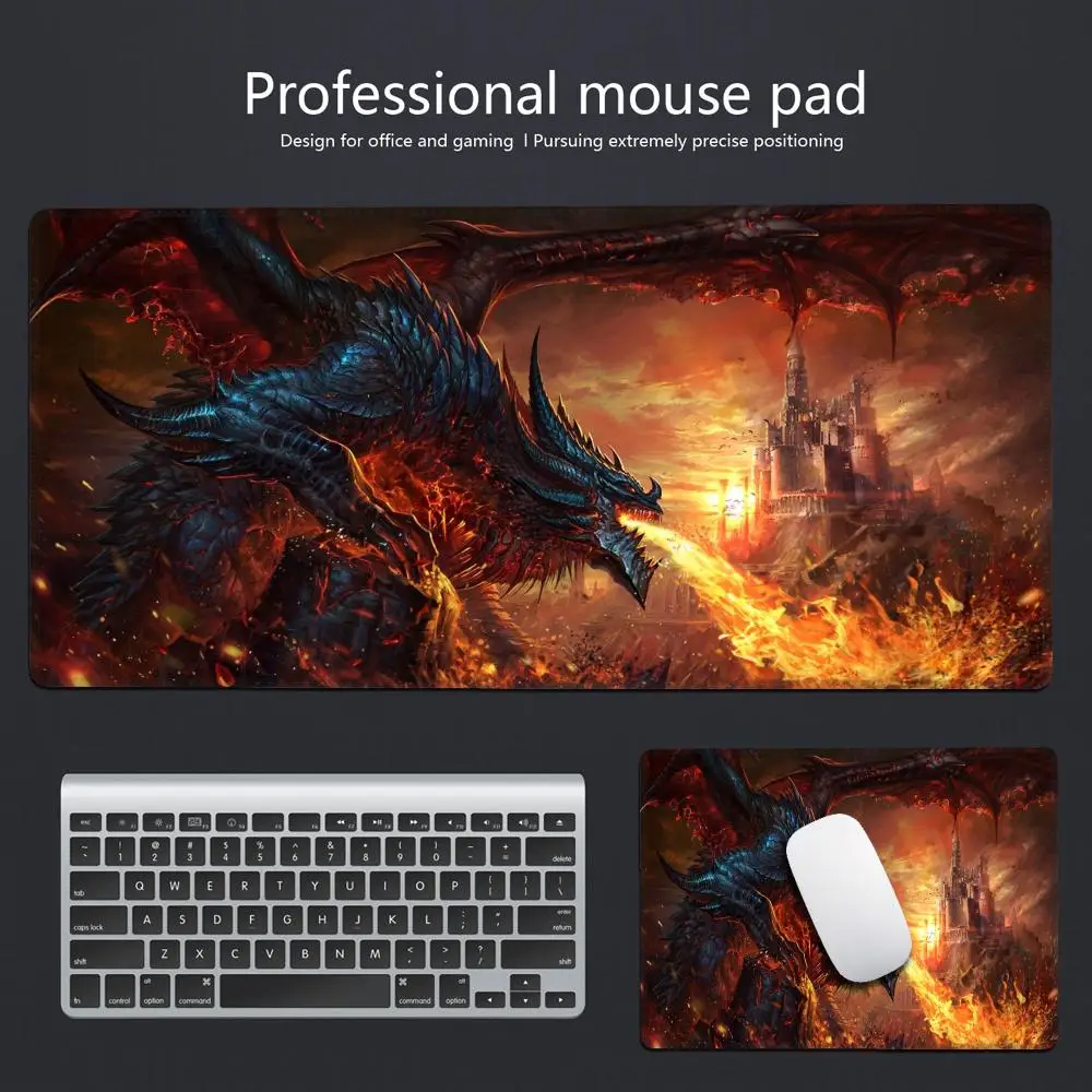 90x40 Fantasy Dragon Phoenix Mouse Pad Large Computer Gaming Accessories MousePads HYBXAXC Carpet Anti-slip Computer Mouse Pads