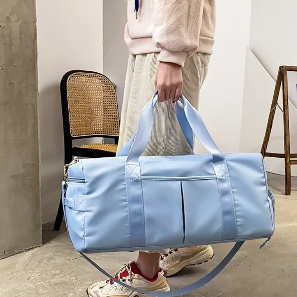 

Oxford Travel Luggage Bag Short Distance Multi Layered Nylon Duffle Bag with Shoe Compartment Multi-functional Gym Shoulder Bag