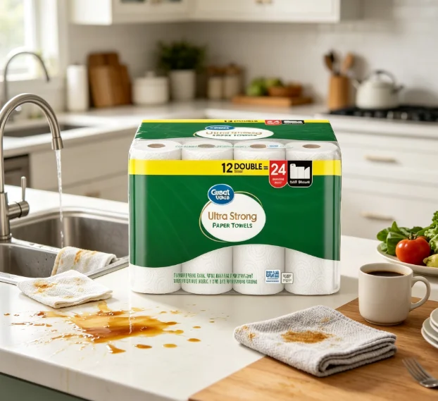 Premium Ultra Strong Paper Towels Double Rolls