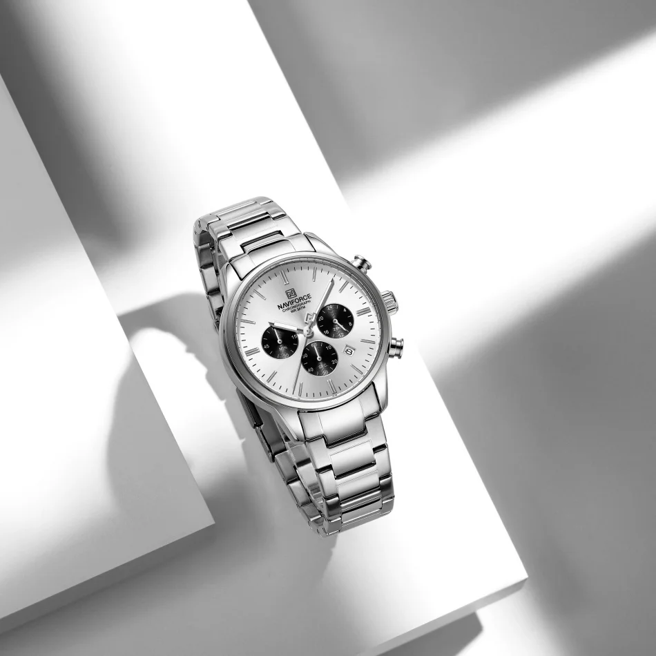 

NAVIFORCE 2025 новые мужские наручные часы модные спортивные часы для мужчин ремешок из нержавеющей стали кварцевые 3ATM водонепроницаемые противоударные часы