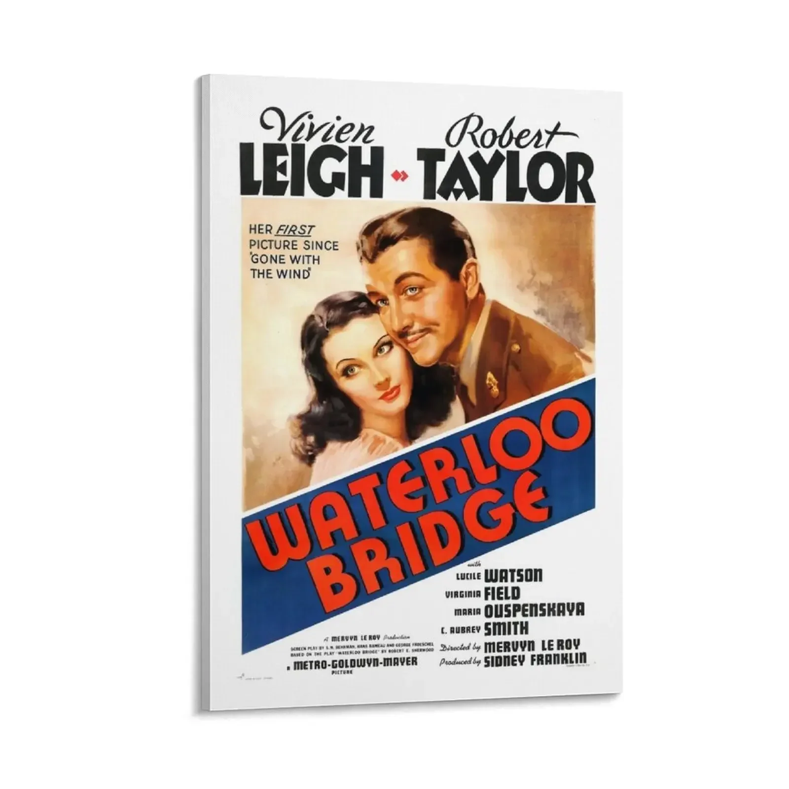

Waterloo Bridge (1940) Movie Poster Canvas Painting Paintings for bedroom aesthetic room decor Decoration bedroom anime
