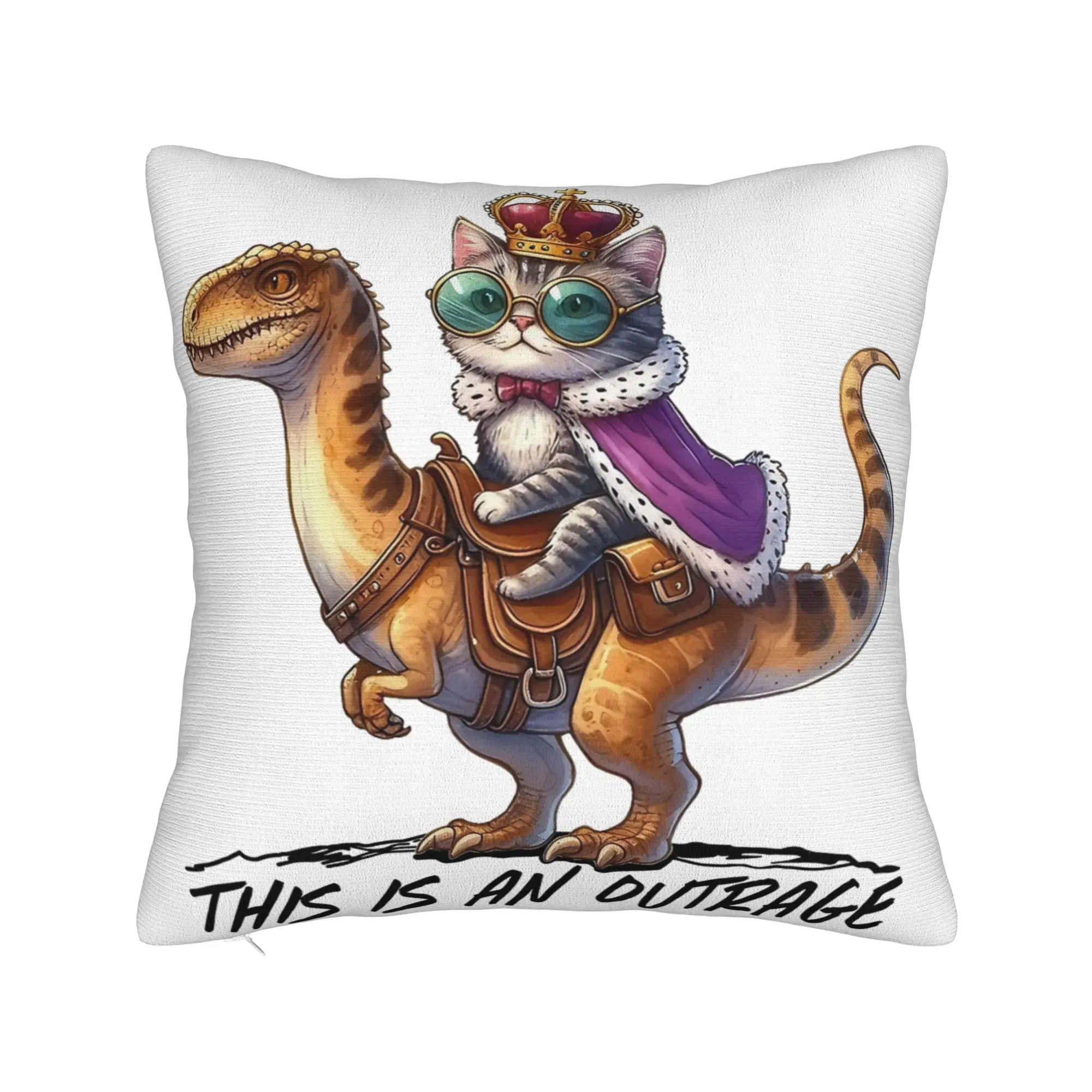 Decorative Pillowcase This Is An Outrage Princess Donut Cat  Merch Home  Pillow Case Cover Zippered Multiple Sizes