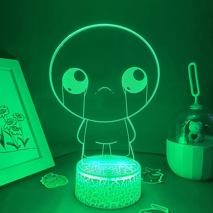 Juego caliente de la encuadernación de Isaac Rebirth, luz nocturna de neón Led 3D, regalo de cumpleaños para novio, jugador, decoración de