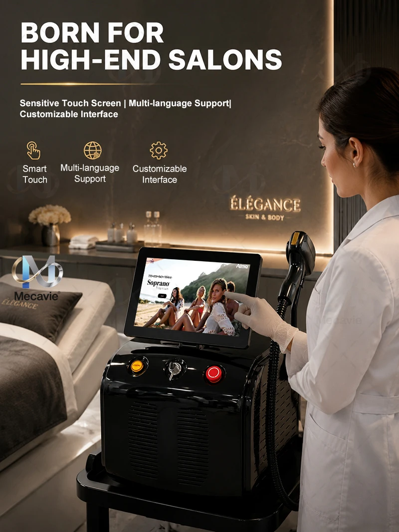 Upgraded Diode Laser Hair Removal Beauty Machine 5000W High‑Energy FAC Technology Multi‑Language Interface CE RoHS Certified for Salon Studio Business Application