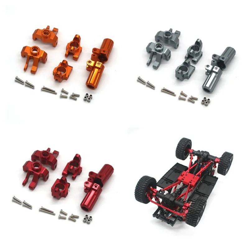 

Y34A Metal Steering Cup C-Hub Carriers Rear Hub Carrier for 1/12 MN128 MN86S G500 Crawler Off Road Truck,Red