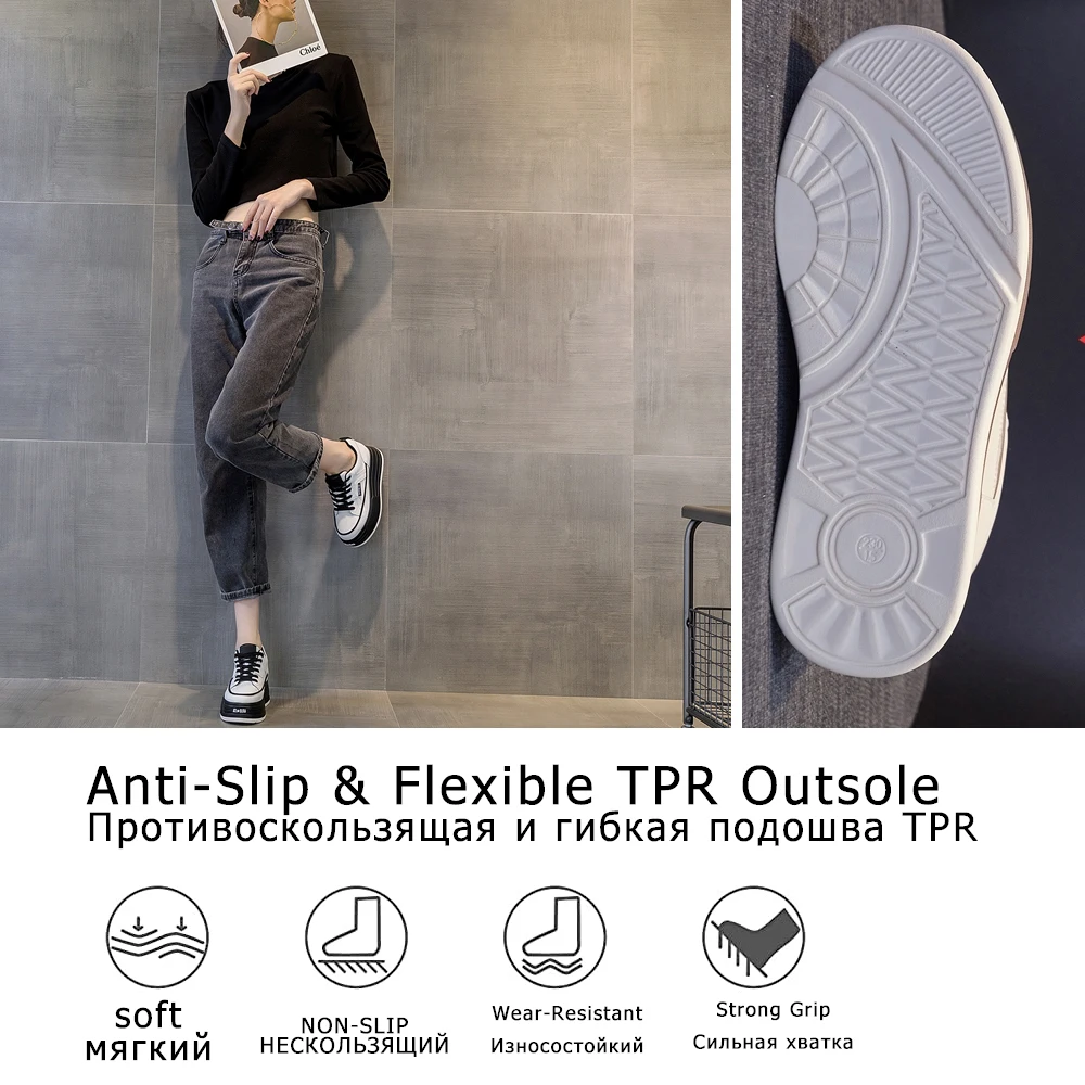 Zapatos blancos pequeños con suela gruesa de cuero genuino, informales, versátiles, otoño e invierno, 2023