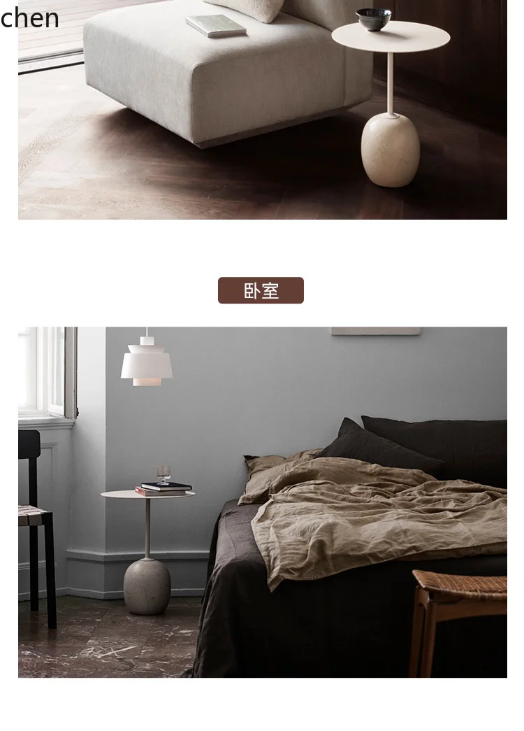 marble sidebalcony small round  coffee bedroom bedside mini corner table view 5
