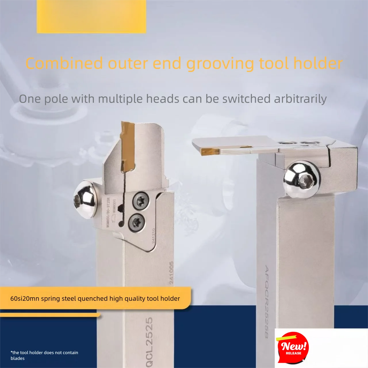 

Комбинированная сменная головка, держатель инструмента для обработки канавок на внешней стороне + модуль для глубокой обработки канавок, 7 форм, антивибрационный