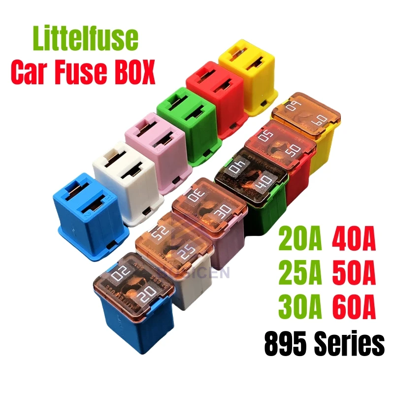 1Pcs New Original LF Square Car Fuse Box 20A 25A 30A 40A 50A 60A 895 58V 495 32V Fuse for Ford BYD Levin Toyota HYUNDAI LINCOLN