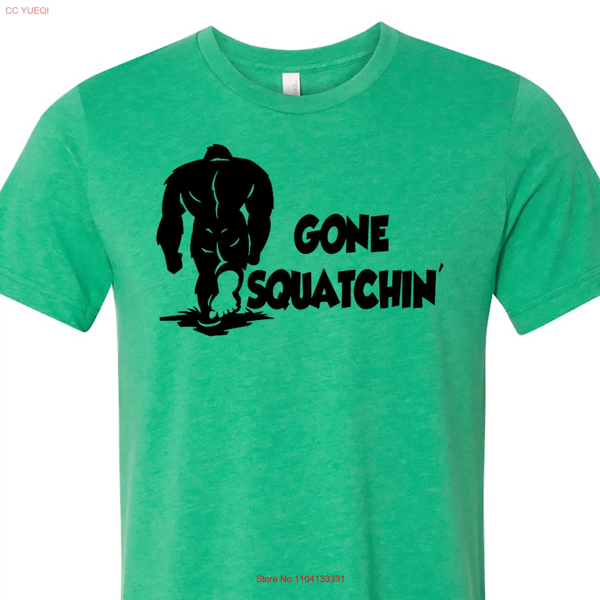 Bigfoot GONE SQUATCHIN' T Shirt Cool Vintage Going back to the Forest get away from humans long or short sleeves