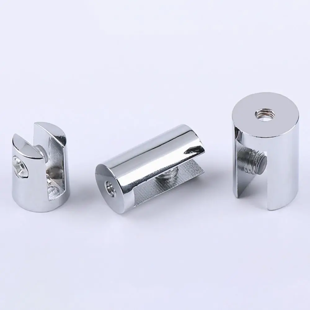 1Pc Durable Nickel Finish Furniture Hardware Shelf Holder Support Glass Clamp Panel Bracket Shelves Clips