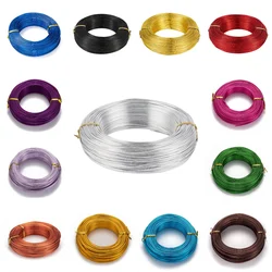 Aluminiumdraht für die Herstellung von Schmuckdesigns, DIY-Halsketten, Armbändern, 0,8 mm, 1 mm, 1,5 mm, 2 mm, 3 mm, weiche Perlen, Bonsai-Farbe, Basteldraht