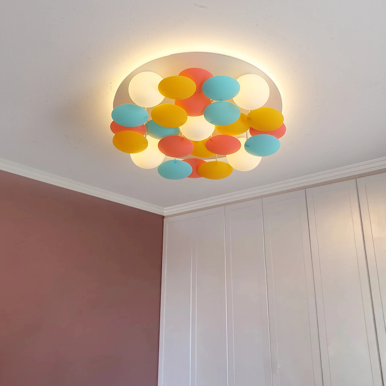 

Colorful LED Ceiling Lamp Beautiful Romantic Lighting Fixtures For Dining Room Restaurant Bedroom Art Decor Dropshipping