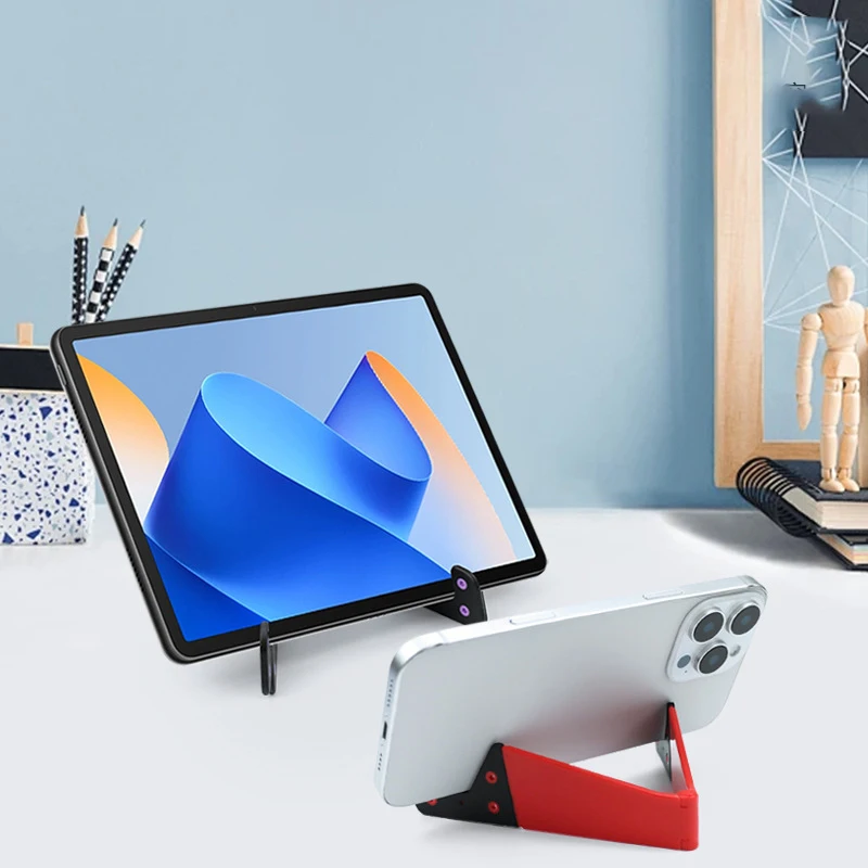 Universal Foldable Phone Stand Holder for iPhone Samsung Xiaomi Colorful V Shaped Smartphone Tablet PC Desktop Holder