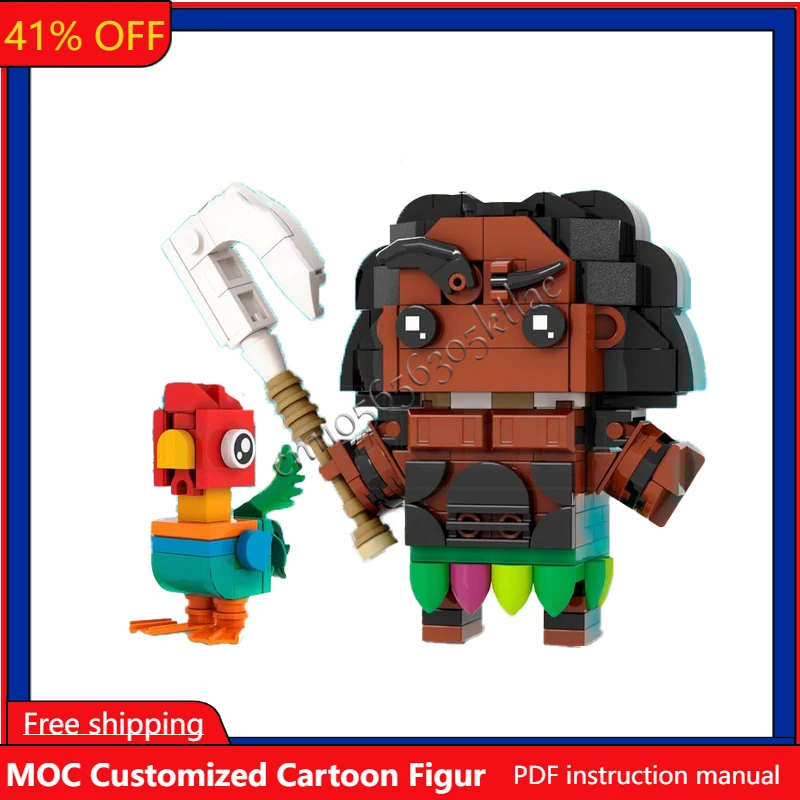 

278pcs Anime Movies Maui & Hei Hei Cute Cartoon Characters MOC Basilica Building Block,Creative ,Collection,Educational Toy Gift