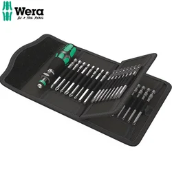 WERA 05059297001 Kraftform Kompakt 6 Drill Bit Screwdriver And Bag Set Prevent Hand Injuries Quick Installation And Self-locking