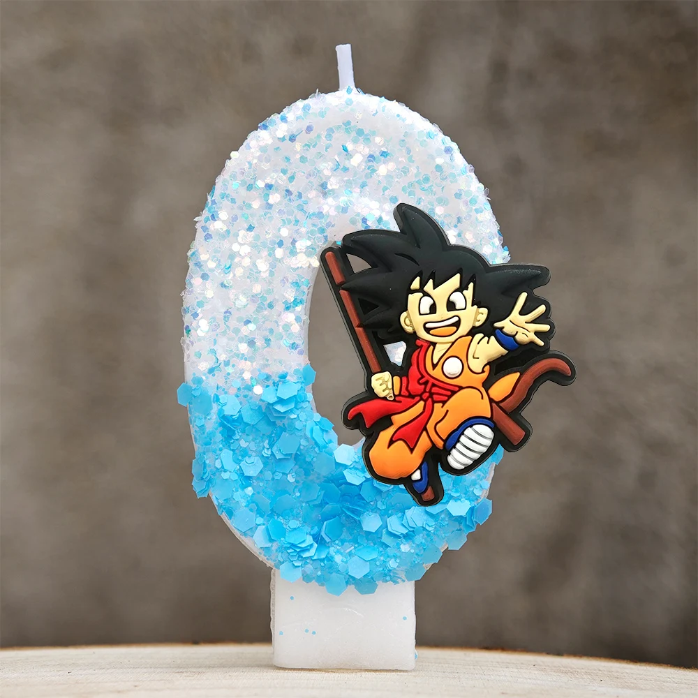 Dragon Ball Z Four Star Ball Birthday Candle Battery Operated Glow Cake Topper for Anime Themed Party Decor