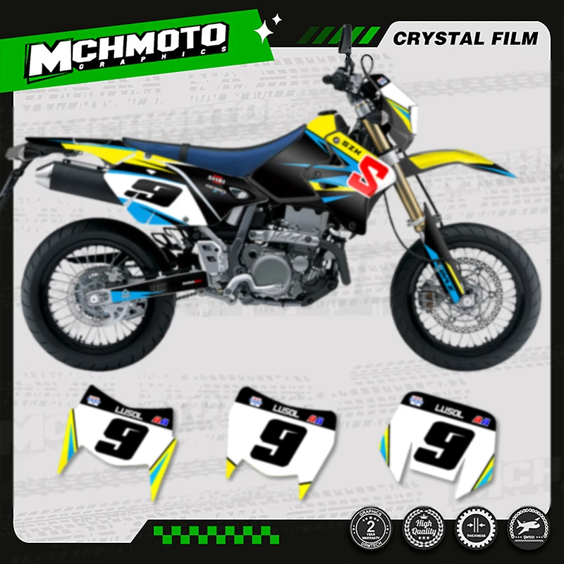 

MCHMFG для Suzuki DRZ400 DRZ 400 2000-2012 2011 2010 2009 2008 2007 командные графические фоны наклейки наклейки мотоцикл 002